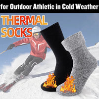 2 Pairs Pack Winter Thermal Socks For Men Women Cold Weather Insulated Socks Outdoor Hiking Skiing Warm Snow Thick Heated Socks