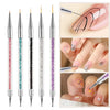 5PCS Stripe Liner Brush Set Nail Painting Pen Dotting Tool Rhinestone Picker Nail Art Accessories for Beauty Health