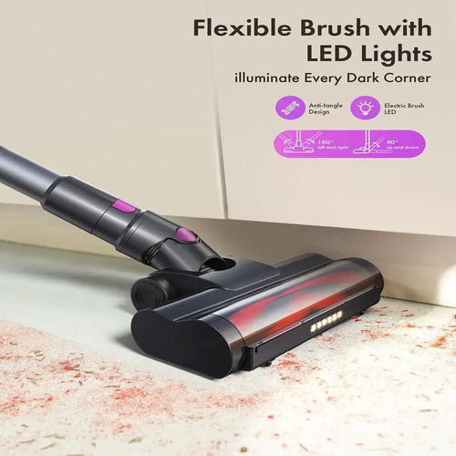 Homeika Cordless Vacuum Cleaner,23KPa 48mins Powerful Suction Vacuum LED Display,Lightweight Stick for HardFloor/Carpet/Pet Hair
