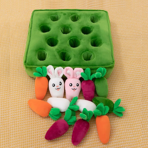 Interactive Dog Toys Vegetable Carrot Plush Toy For Dogs Cats Snuffle Mat Durable Chew Teething And Training Toy Pet Supplies