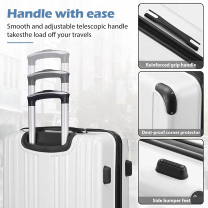 Luggage Expandable Suitcase Set with TSA Lock Spinner Luggage & Bags Rolling Luggage