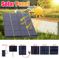 Solar Panel 3/5W 5/12V Micro Solar Board Portable Fast Charger Polysilicon DIY Solar Cells System Mini Outdoor Battery Charger