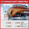 2.5" in 3.5'' out 9.5" Long Stainless Steel Bolt-On Slanted Cut Exhaust Tailpipe Tip Decoration Exhaust Tips Square End