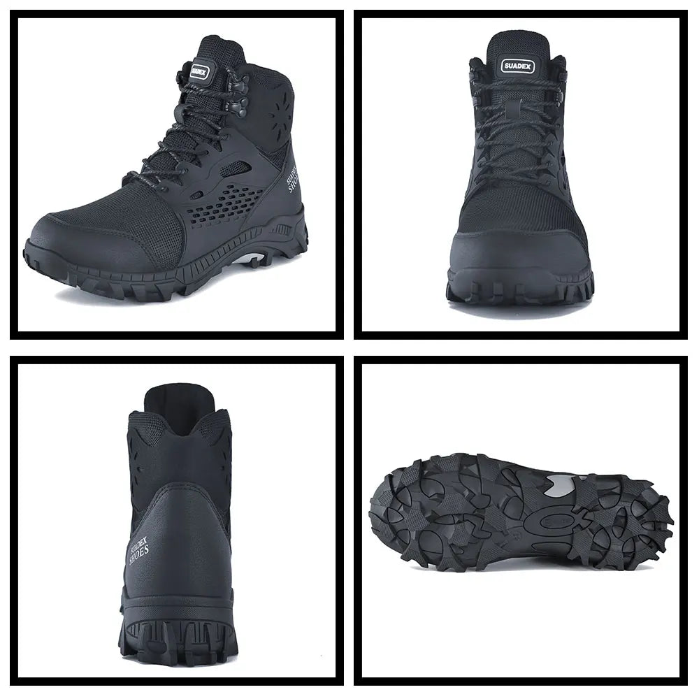 SUADEX S1 Safety Boots Men Work Shoes Anti-Smashing Steel Toe Work Safety Shoes Male Female Boots Anti-slippery EUR Size 37-48 EzBuyCo