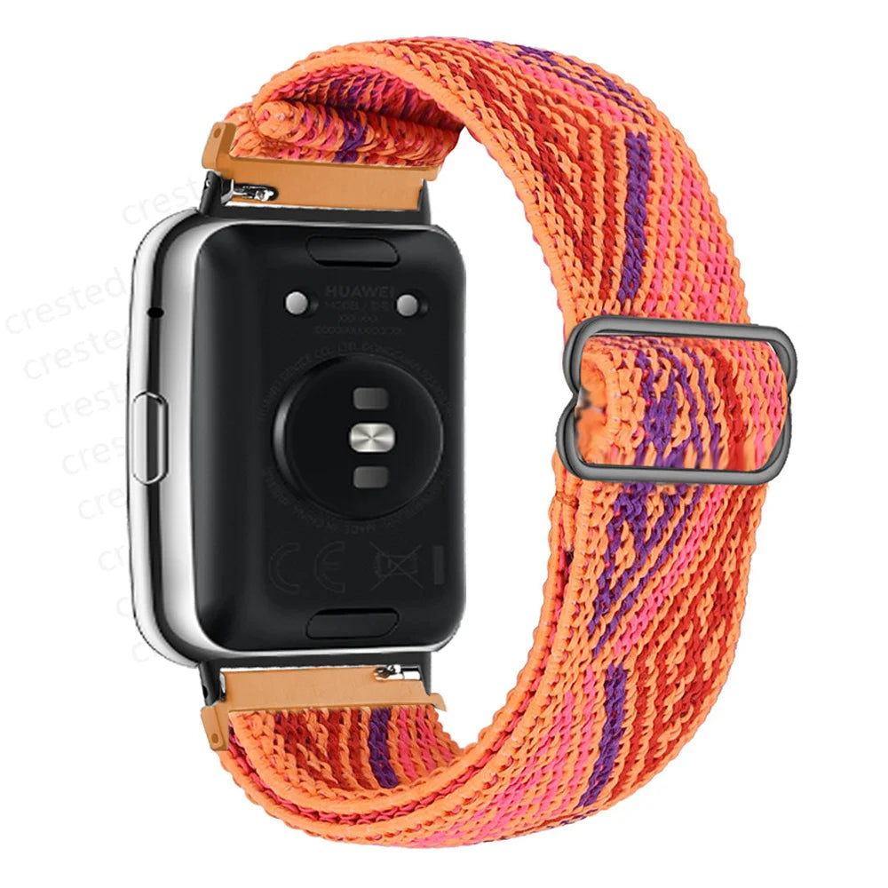 Scrunchie Band For Huawei Watch Fit 2 Strap Smartwatch Accessories Elastic Nylon Loop Bracelet Correa Huawei Watch fit2 band