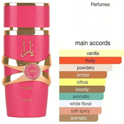 Lattafa Yara Perfume Women Eau De Parfum Original Arab Perfumes Lasting Fragrance Light Fragrance Long-lasting best gift