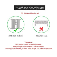 2pcs Luxuriously embroidered Chenille curtains shade the living room without curtains