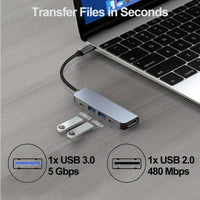 5 in 1 USB C HUB with 4k30Hz docking station USB-C to HDTV-Compatible converter Thunderbolt 3/4 splitter HUB laptop hub