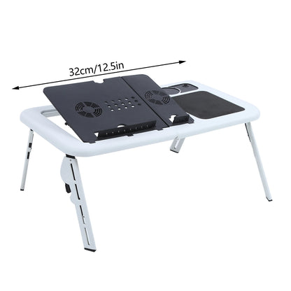 Laptop Notebook PC Folding Portable Car Bed Sofa Desk Stand Table Tray Cool Fan Lightweight Laptop Desk Notebook Portable Desk