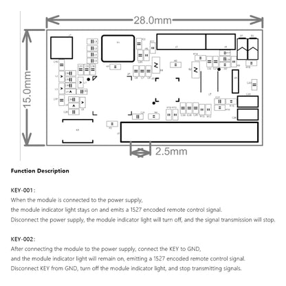 433Mhz RF Wireless Transmitter Modul Mini DC 12V 3V 5V 9V Learning Code 433.92 MHz 1 CH output For Remote Controls 1527 Encoding