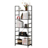 JHK 5 Tier Bookcase Bookshelf Modern Book Case For Books Corner Storage Organizer for Bedroom Home Office Kitchen Living Room