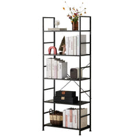 JHK 5 Tier Bookcase Bookshelf Modern Book Case For Books Corner Storage Organizer for Bedroom Home Office Kitchen Living Room