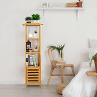 Tall Slim Storage Cabinet Freestanding Narrow Bathroom Shelf Slim Corner Floor Shelves