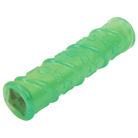 Pet Life 'Glow-Stick' TPR and LED Lighting Squeak and Chew Dog Toy