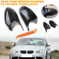 1 Pair Car Rearview Mirror Cap Side Mirror Cover Fit For BMW E90 E91 2005-2007 E92 E93 E81 E82 E88 E87  Pre-LCI Car Accessories