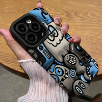 Creative Cartoon Graffiti Pattern Phone Case Protective Cover Compatible with IPhone IPhone 16 Pro Max 15 Pro 14Plus 13 12 11