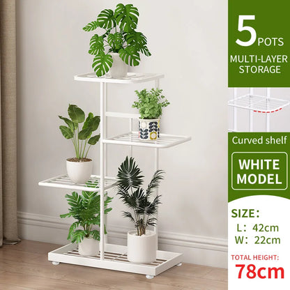 Plant Stand Flower Stand 4/6/8 Tier Flower Pot Shelf Balcony Indoor Multi-layer Storage Rack Succulent Plant Flower Rack