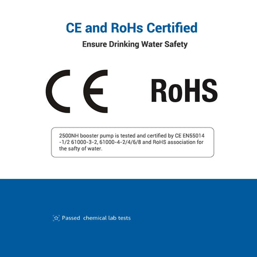 Coronwater RO Water Booster Pump, Reverse Osmosis Water System Pressure, 24V, 50gpd, 2500NH