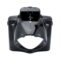 Black 7" Round Front Headlight Nacelle Cover for Harley Touring Road King FLHR 2014-2023