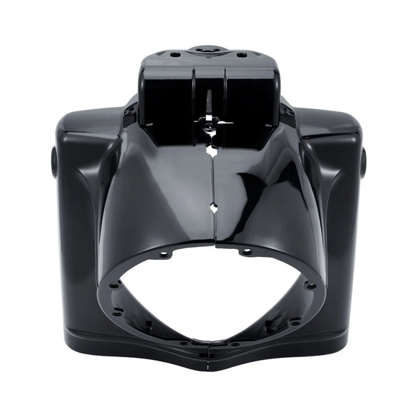 Black 7" Round Front Headlight Nacelle Cover for Harley Touring Road King FLHR 2014-2023