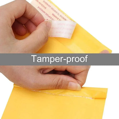 Kraft Foam Mail 4x8 "100 pieces, small zip-lock mail transport bag, yellow padded envelope #000