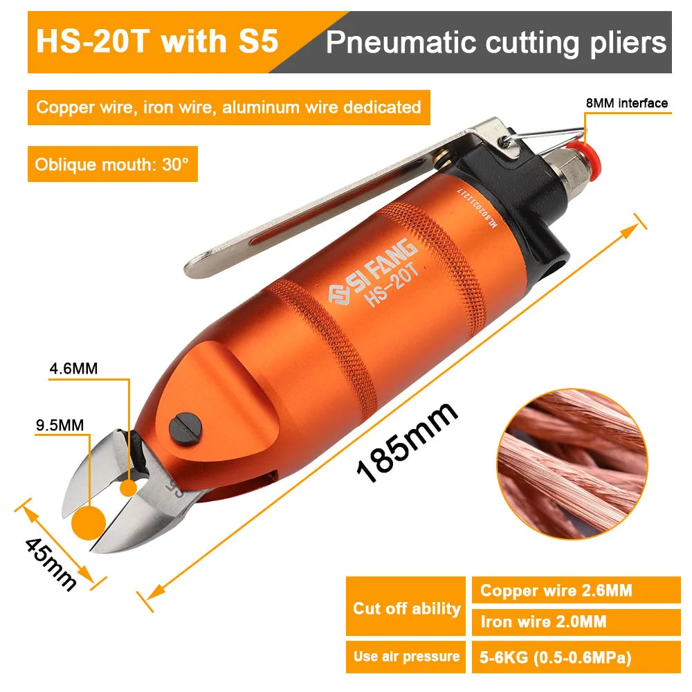 Pneumatic Scissors High Speed Hard Sharp Cutter Cutting Tools for Metal Wire Plastic Electronic Component PVC Nipper Clamp