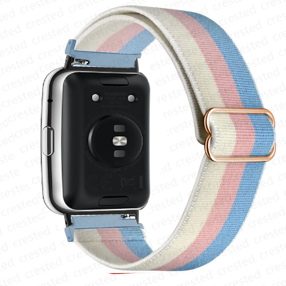 Scrunchie Band For Huawei Watch Fit 2 Strap Smartwatch Accessories Elastic Nylon Loop Bracelet Correa Huawei Watch fit2 band