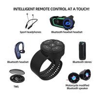 Wireless Bluetooth 5.3 media Button Remote Controller Motorcycle Helmet Earphone Car Steering Wheel MP3 Music Play For Phones