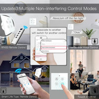 New WiFi RF Smart Ceiling Fan Light 2/3 Way Control Smart Life/Tuya APP RF Remote Speed Control Alexa Google Home Compatible