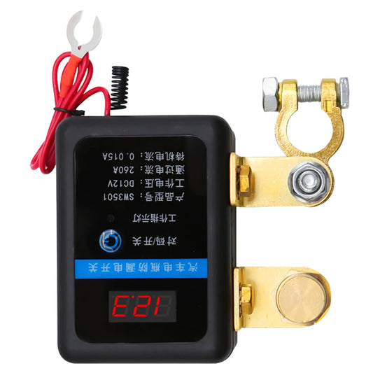 DC 12V Automatic Power Shut Off Switch Remote Battery Disconnect Switch 260A Leakage Protection Device for Auto Truck Trailer RV