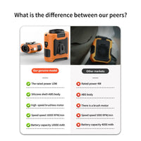 20000mAh Outdoor Portable Waist Fan Hanging Neck Fan Strong Wind with Power Bank LED Lighting for Sports Courier Outdoor Working