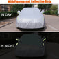 Car Cover Full Sedan Covers with Reflective Strip Sunscreen Protection Dustproof&Waterproof UV Scratch-Resistant Universal XL