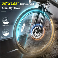 26" Folding Electric Bike for Adults, with 500W Motor,48V 20MPH Removable Battery, Up to 50Miles Range, Cruise Control