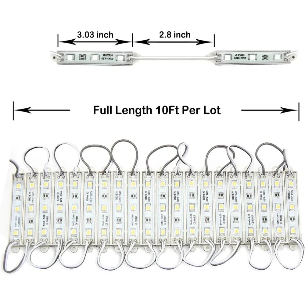 Dc 12V Super Bright IP65 Waterproof 5050 Patch Module Indicator Bar Indicator Led Strip Lights