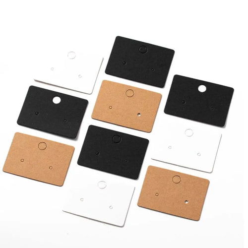 100pcs Cardboard Earring Display Card Paperboard Jewelry Label Hanging for Entrepreneurship Selling Small Businesses Packaging
