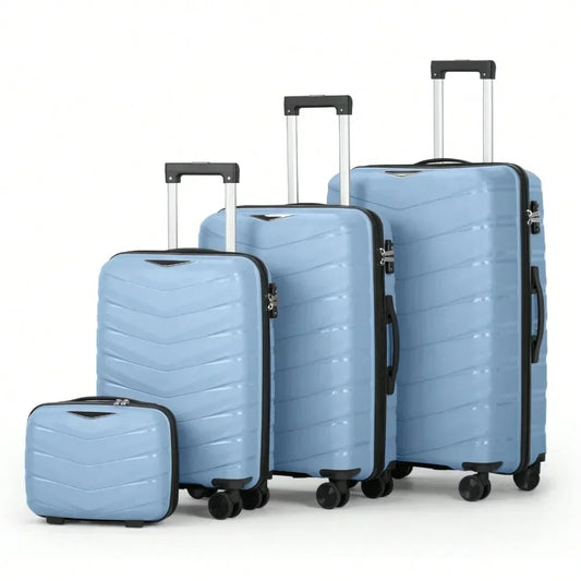 12" 20" 24" 28" Trolley Suitcase Organizer 4pcs Travel Spinner Luggage Bag Set