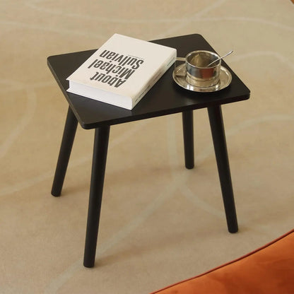 Side Table, Small Black End Accent Table for Living Room Bedroom Office Small Spaces, Modern Side Table Nightstand