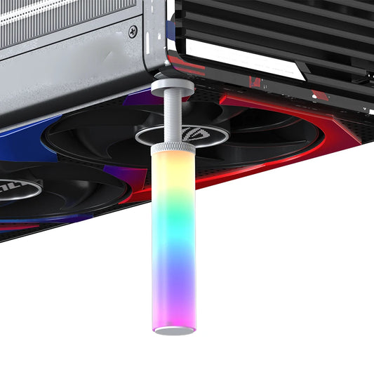 5V 3Pin ARGB Graphics Card Holder Adjustable Telescopic Rotary GPU Support Bracket Aluminum Alloy Magnet Base for ATX/MATX/ITX