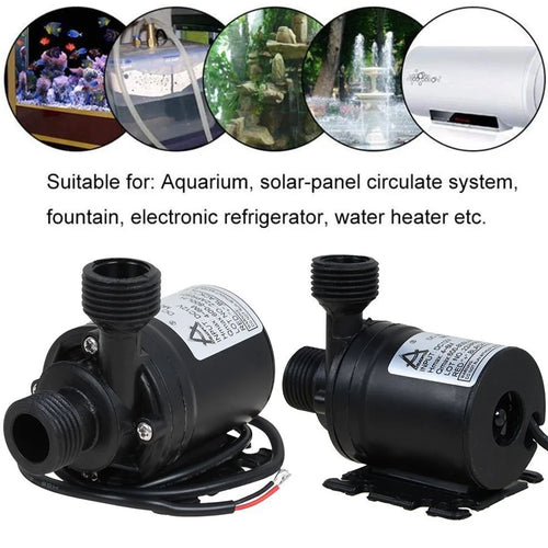 Garden High Pressure Water Pump - DC 12V Brushless, 800L/H, IP68 Waterproof