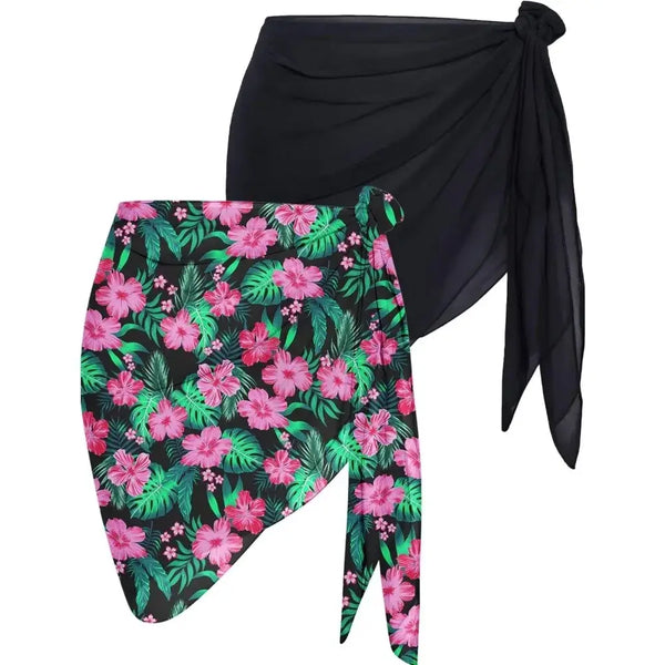 Sarong Wraps for Women, Beach Cover Ups for Women, Chiffon Sarong Swimsuit Coverup for Pool, Summer Wear