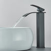 Quyanre Matte Black Waterfall Basin Faucet Single Handle Mixer Hot Cold Water Basin Crane Tap For Bathroom Wash Basin Mixer Tap