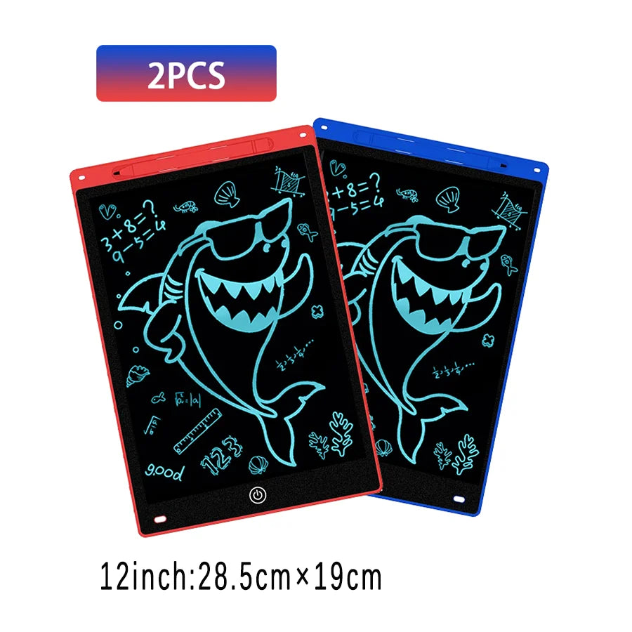 2 pieces of 12 inch LCD writing board, drawing board, children's graffiti drawing board, handwriting blackboard, children's toy