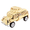 WWII Military US German Armored Vehicle MOC Building Blocks Soldiers Figure Tank Gun Carriage Medical Truck Transport Toys K033