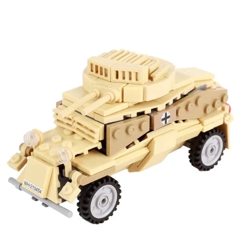 WWII Military US German Armored Vehicle MOC Building Blocks Soldiers Figure Tank Gun Carriage Medical Truck Transport Toys K033