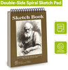 Sketchbook - 9"x12" spiral bound drawing board, 1 pack of 100 sheets, acid-free paper - perfect for kids sketchbook drawing