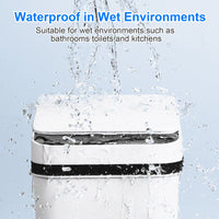 2 Pack 12L Bathroom Automatic Trash Cans Touchless Motion Sensor Slim with Lid for Bathroom Bedroom Living Room Office White