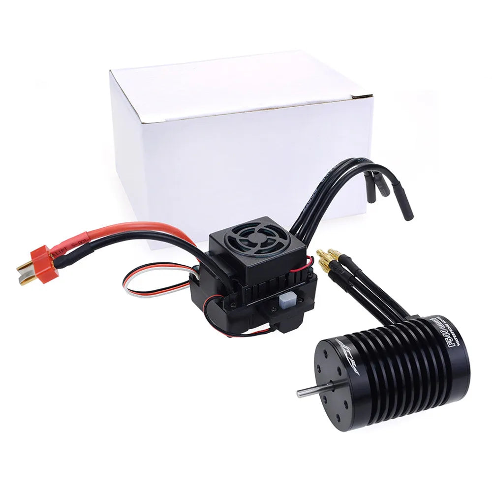 Surpass Hobby Waterproof F540 V2 3650 Sensorless Brushless Motor with 60A ESC for 1/8 1/10 1/12 1/14 RC Brushless Cars Tamiya TT