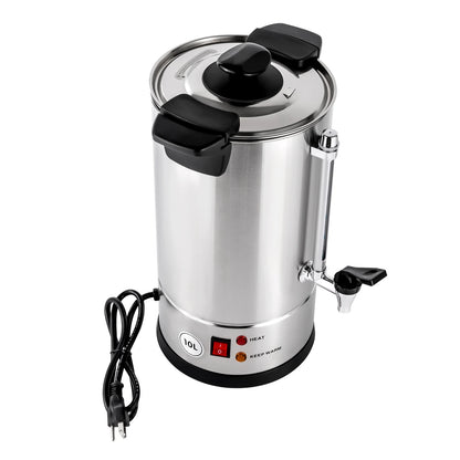 10L Commercial Catering Kitchen Hot Water Boiler Tea Urn Coffee Stainless Steel