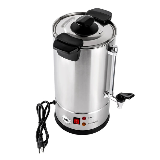 10L Commercial Catering Kitchen Hot Water Boiler Tea Urn Coffee Stainless Steel