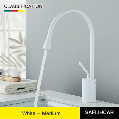 Brushed Gold Basin Faucet Black Faucet Deck Mounted Basin Sink Tap Hot & Cold Mixer Brass Tap for Bathroom